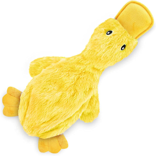 Crinkly and Squeaky Yellow Duck Dog Toy
